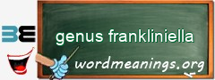 WordMeaning blackboard for genus frankliniella